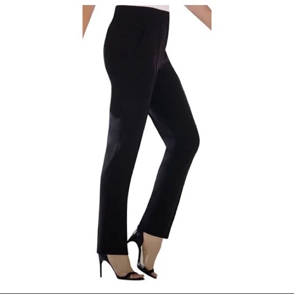 BCBG Black Pants. No Pockets for Smooth Look Straight Leg Size 10 - Picture 5 of 8